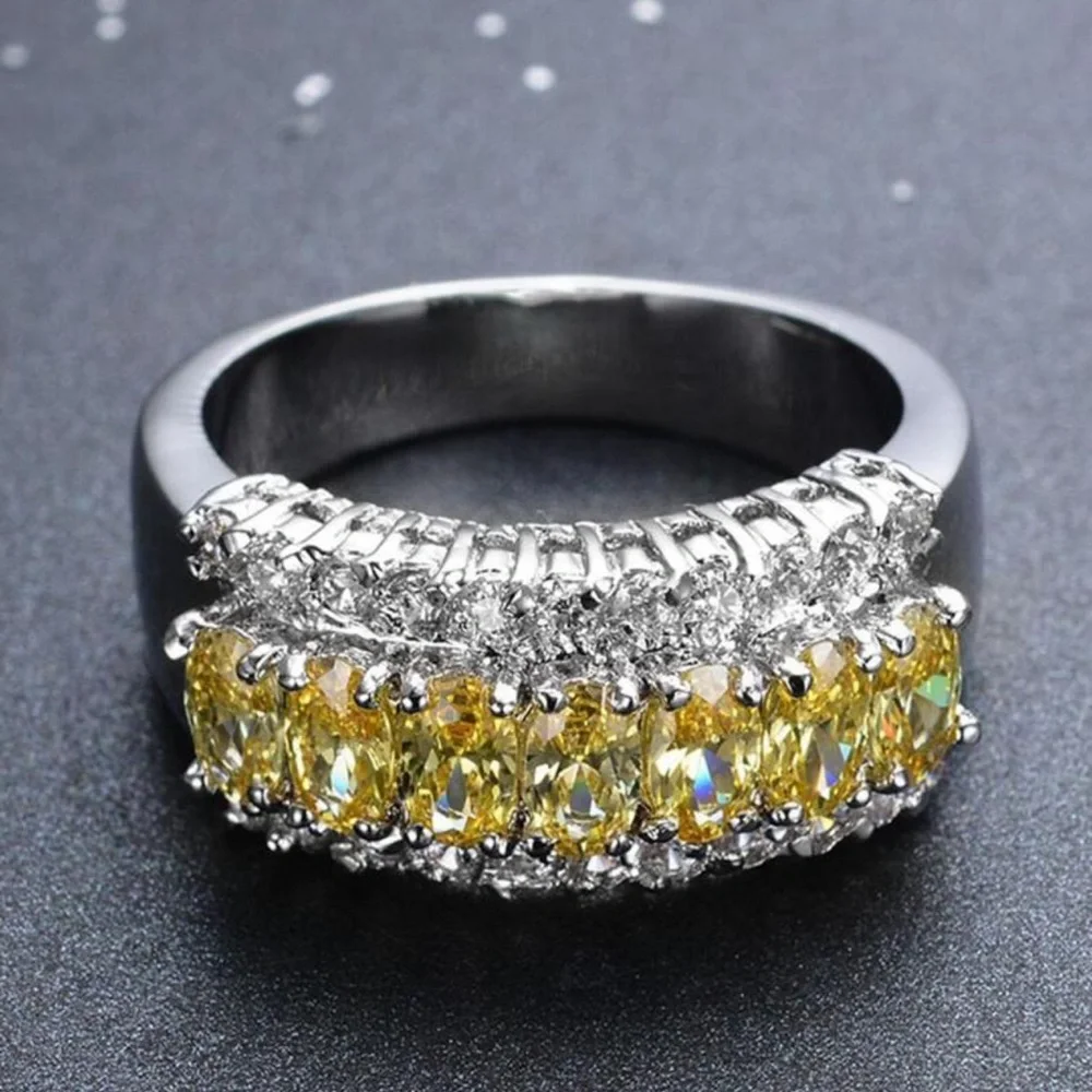 CITRINE BRIDAL WEDDING RING